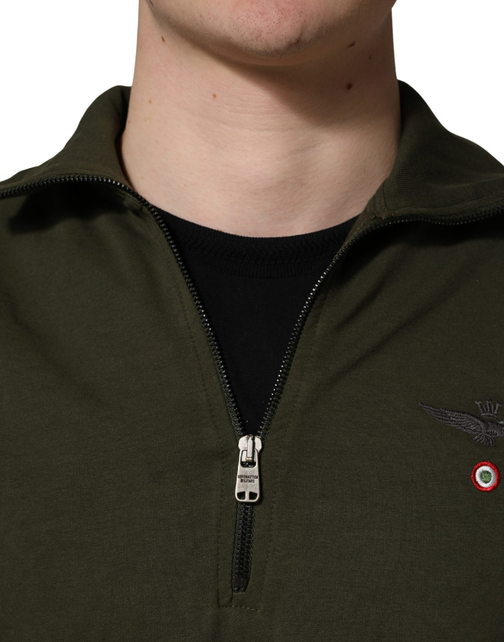 Aeronautica Militare Green Sweatshirt for Men additional view