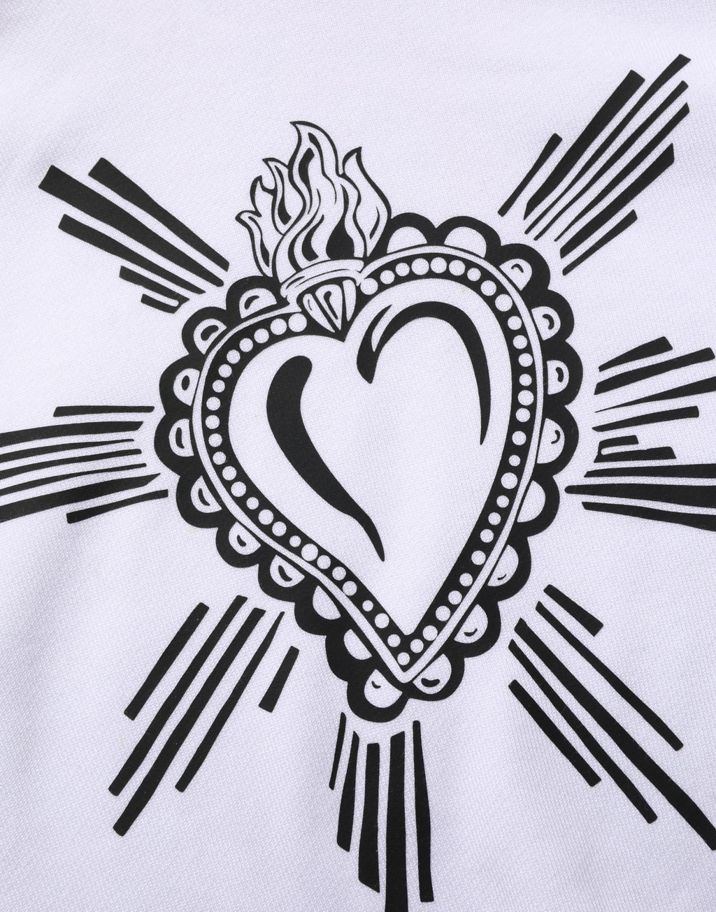 Sweat-shirt à capuche Dolce & Gabbana blanc imprimé Cœur Sacré