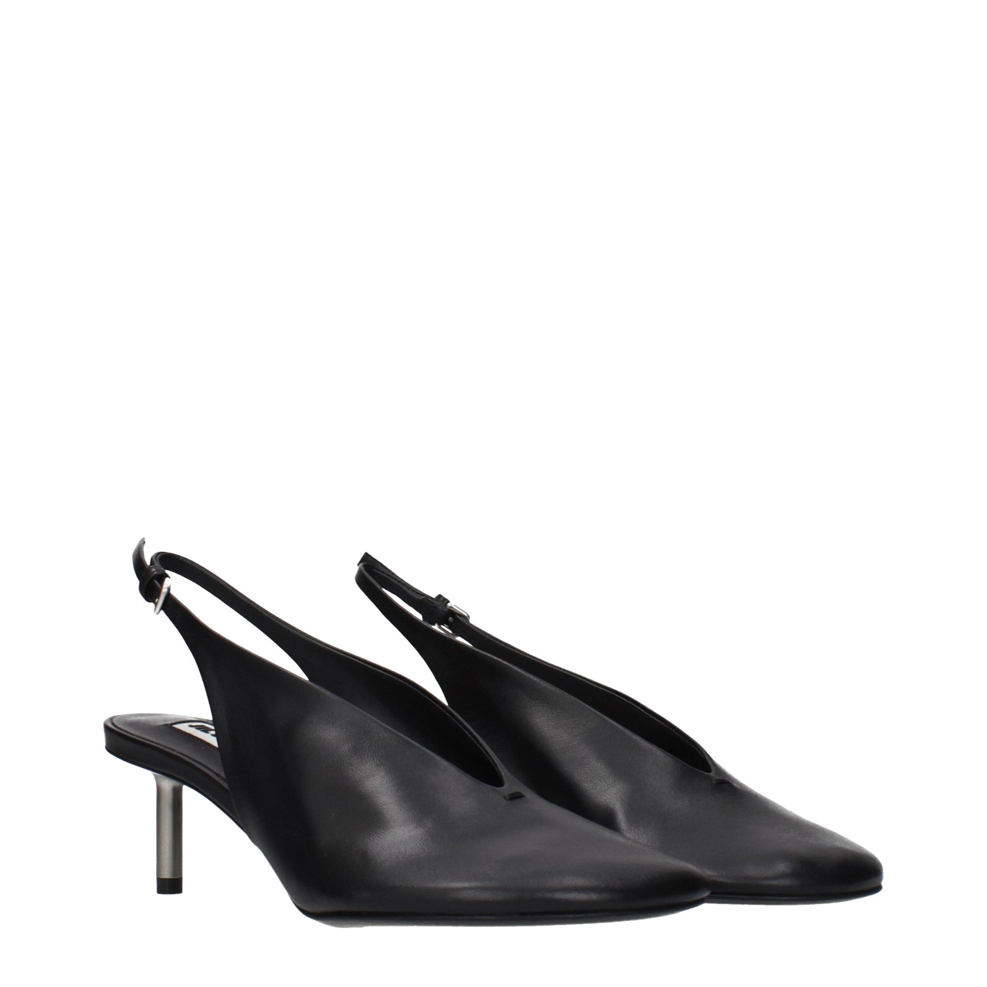 Jil Sander Black Leather High Heel Pumps