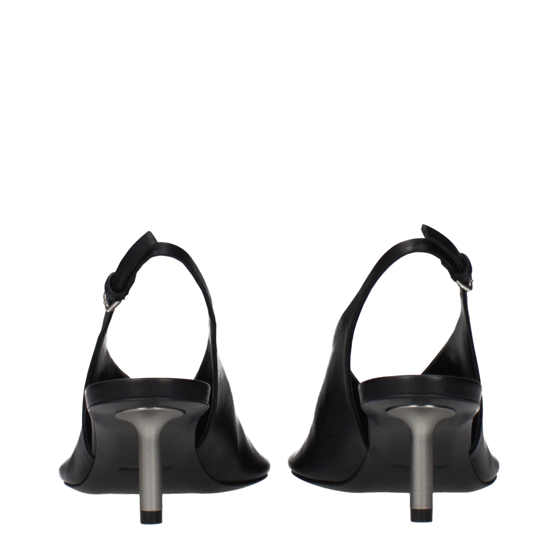 Jil Sander Black Leather High Heel Pumps