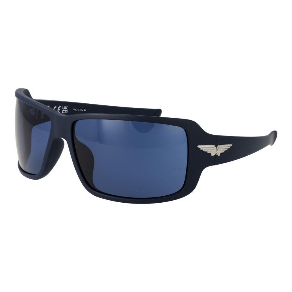 Lunettes de soleil en plastique bleu Police