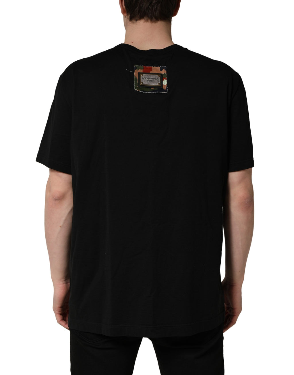 Dolce & Gabbana Black Short-Sleeve Shirt for Men side view