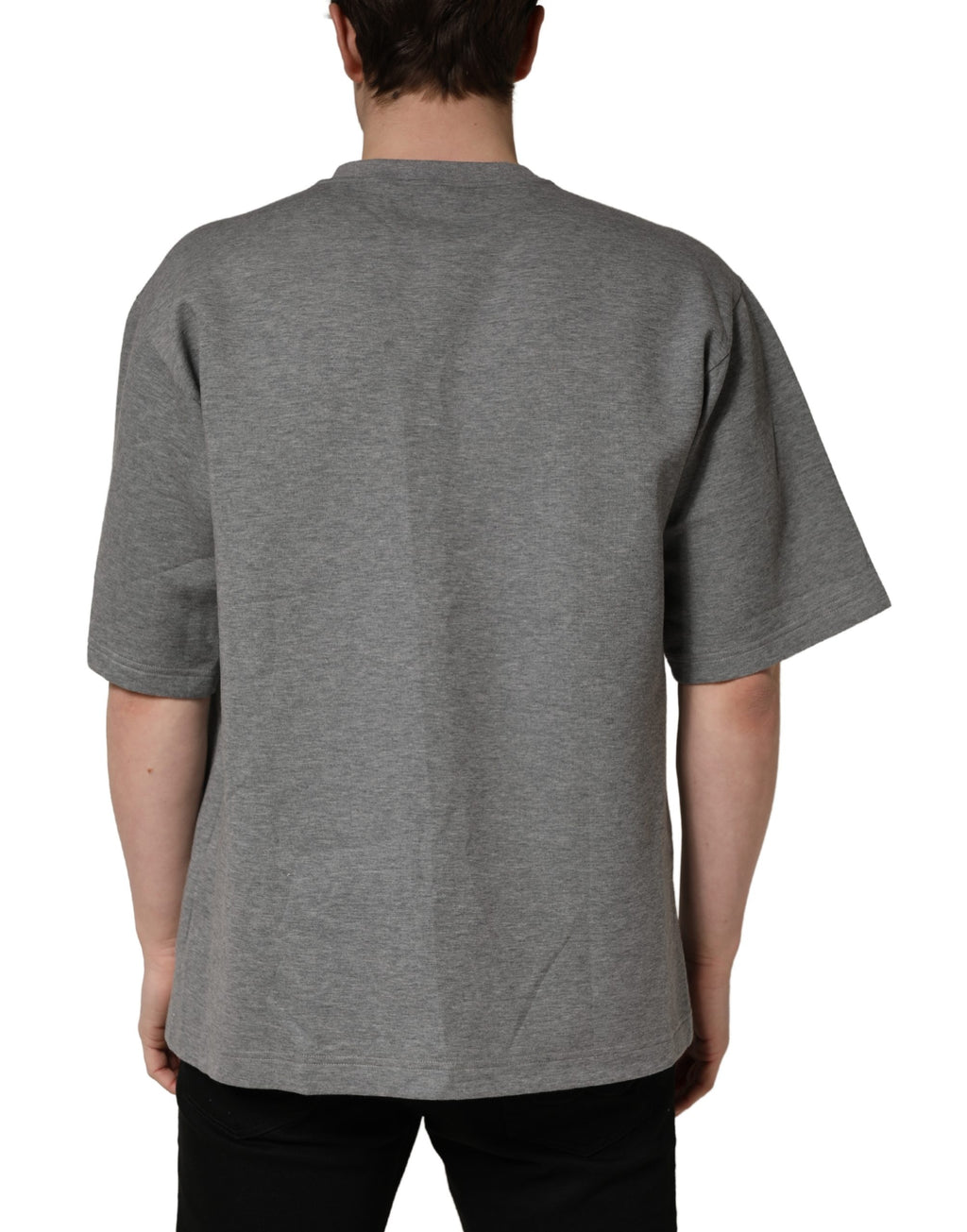 Dolce & Gabbana Grey Short-Sleeve Shirt for Men side view