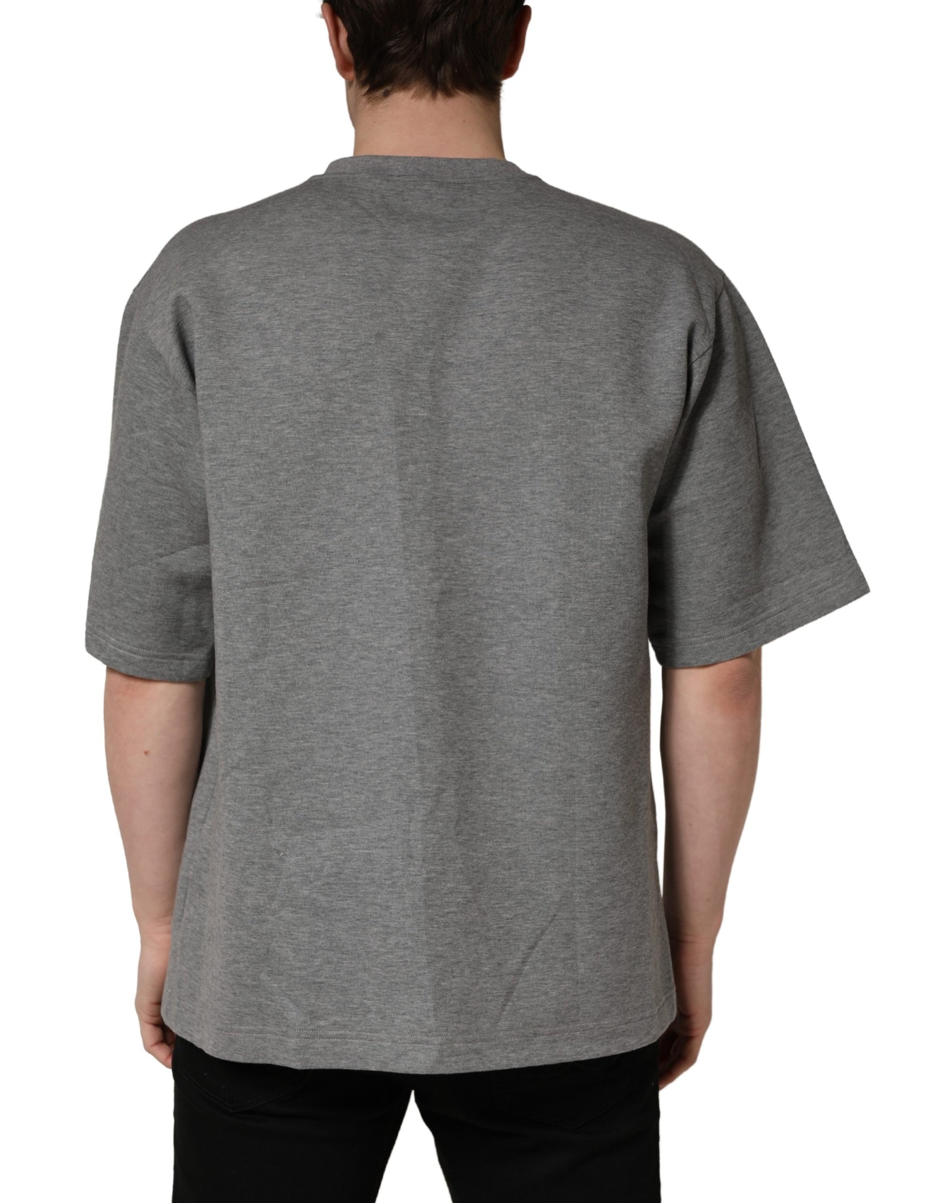 Dolce & Gabbana Grey Short-Sleeve Shirt for Men side view