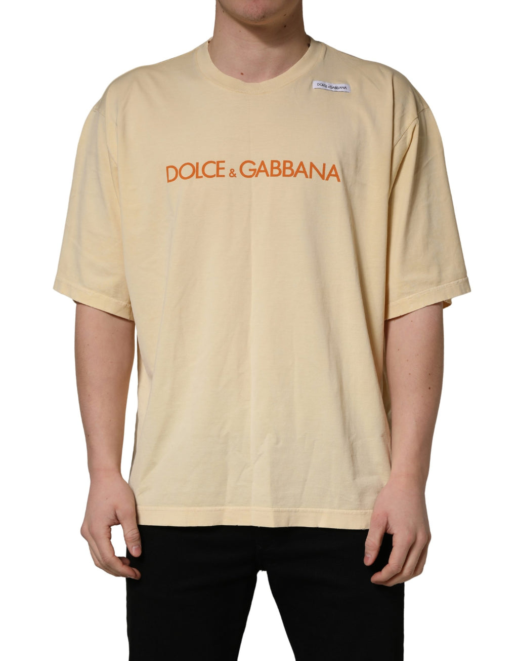 Dolce & Gabbana Yellow Short-Sleeve Shirt for Men alternate view