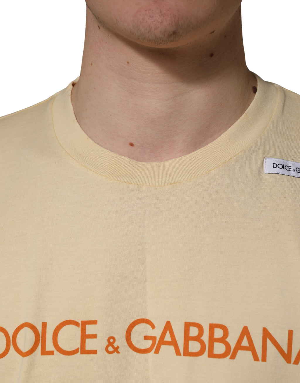 Dolce & Gabbana Yellow Short-Sleeve Shirt for Men additional view