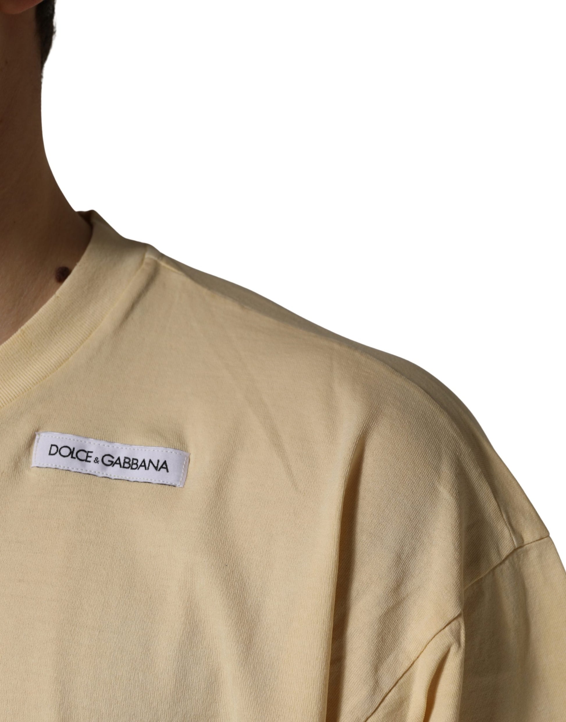 Dolce & Gabbana Yellow Short-Sleeve Shirt for Men additional view