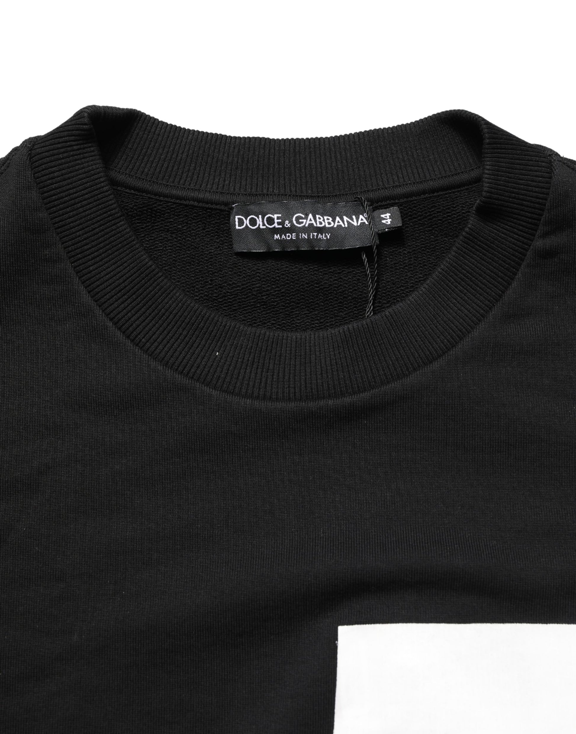 Sweat-shirt Dolce & Gabbana en coton noir à logo Milano