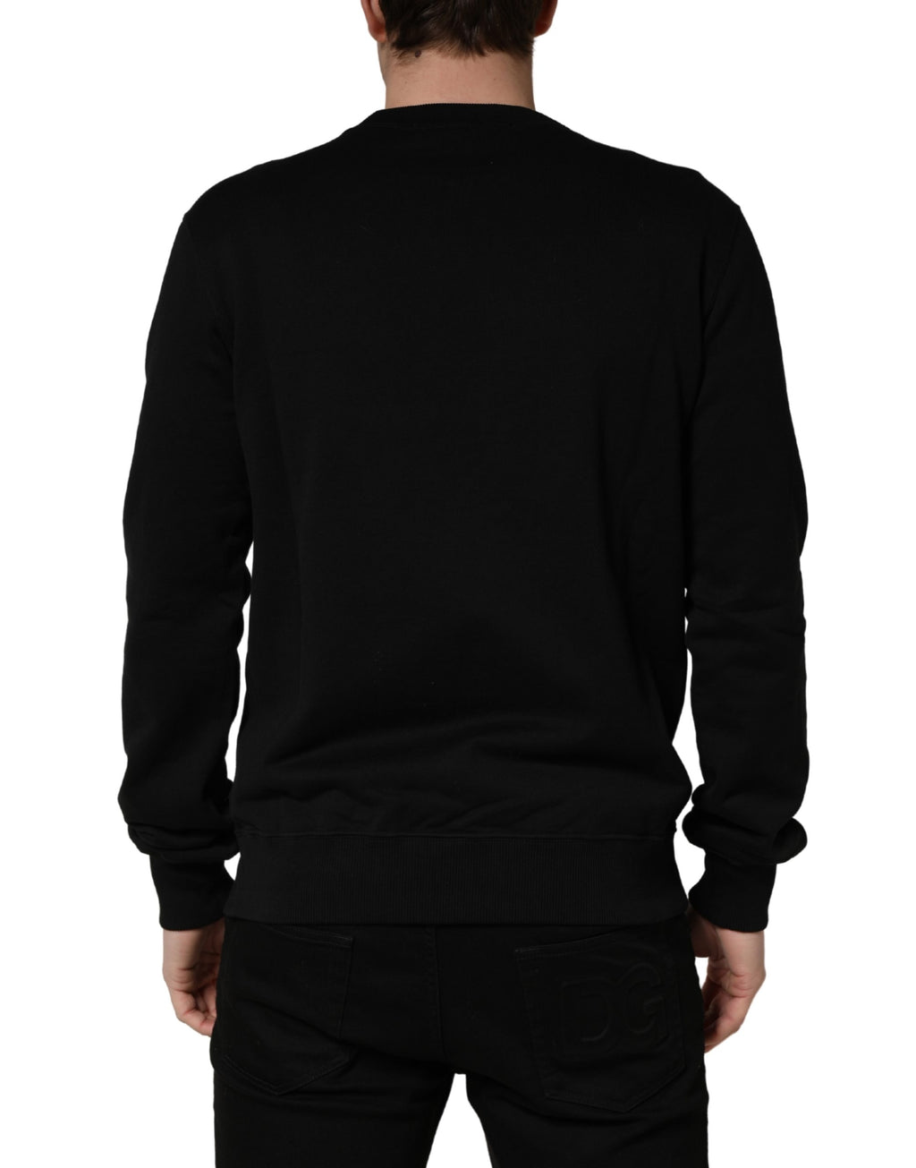 Pull Dolce & Gabbana en coton noir orné