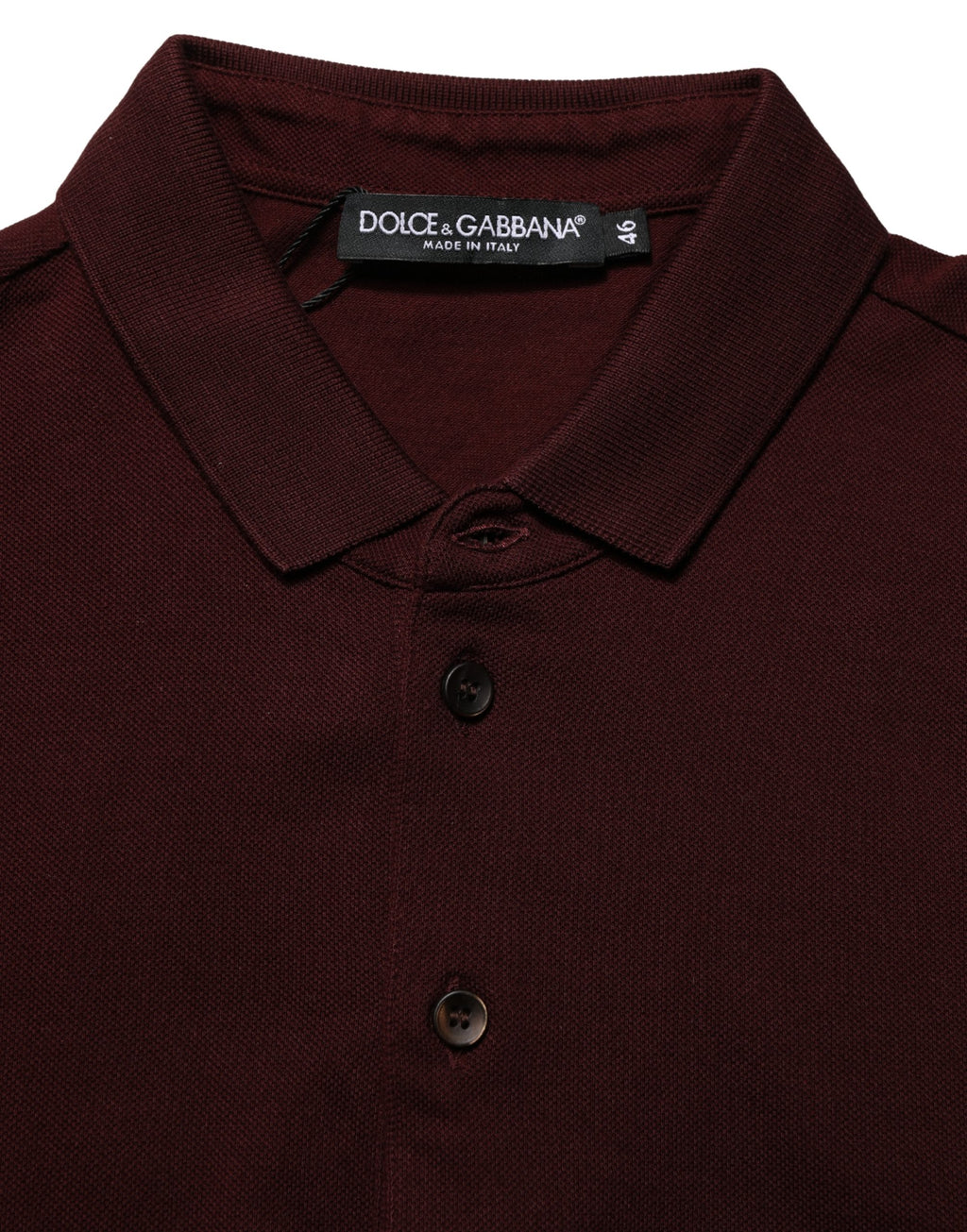 Polo Dolce & Gabbana col chemise manches courtes marron