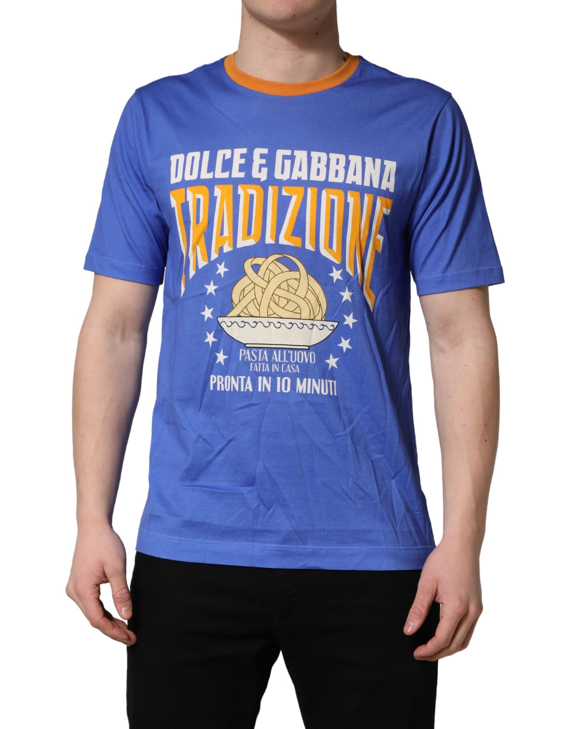 Dolce & Gabbana Blue Short-Sleeve Shirt for Men alternate view
