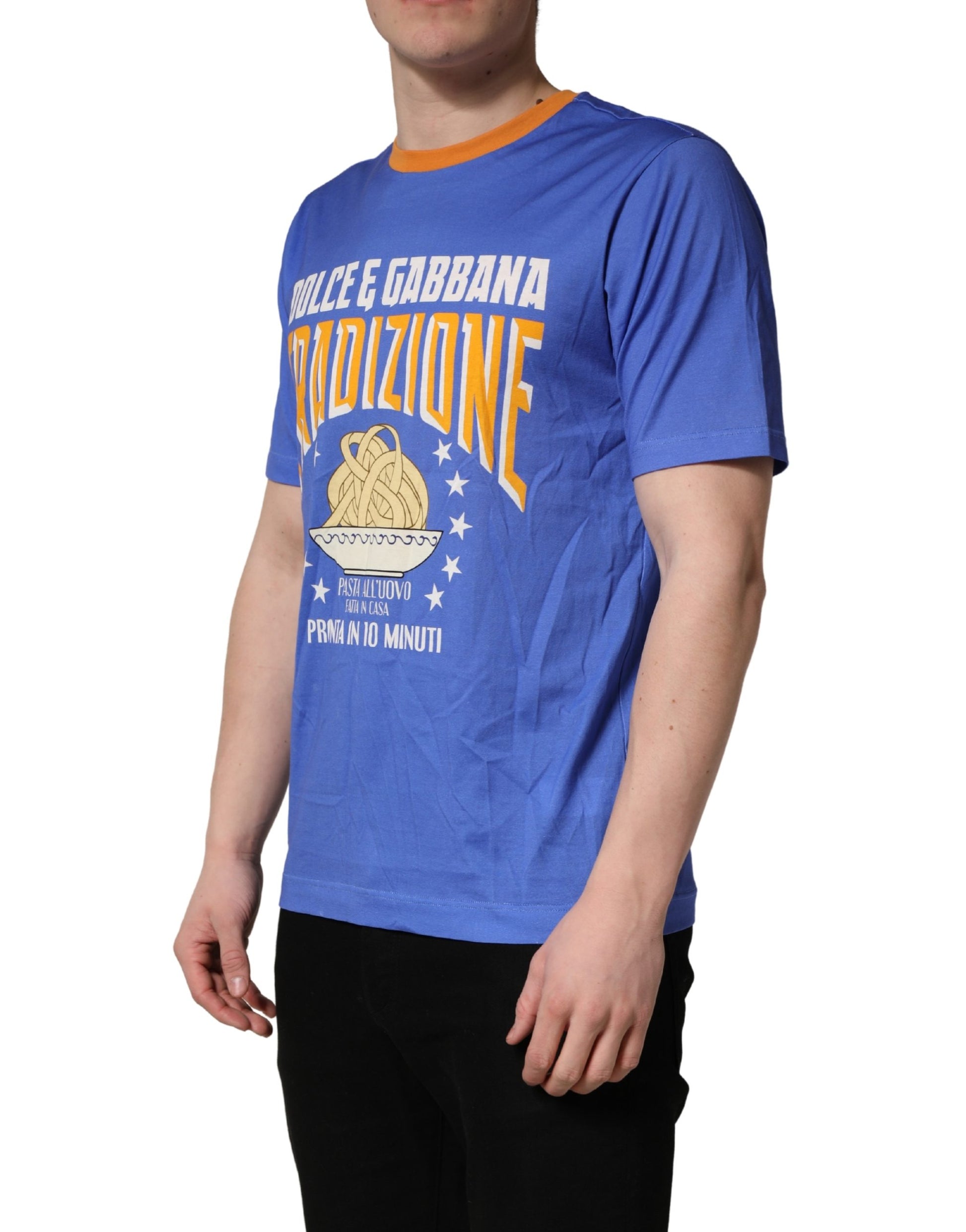 Dolce & Gabbana Blue Short-Sleeve Shirt for Men detail view