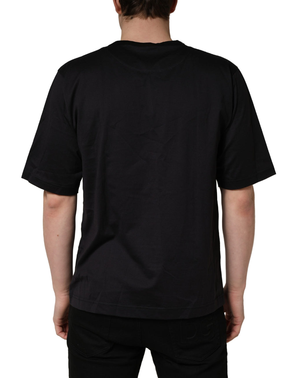 Dolce & Gabbana Black Short-Sleeve Shirt for Men side view