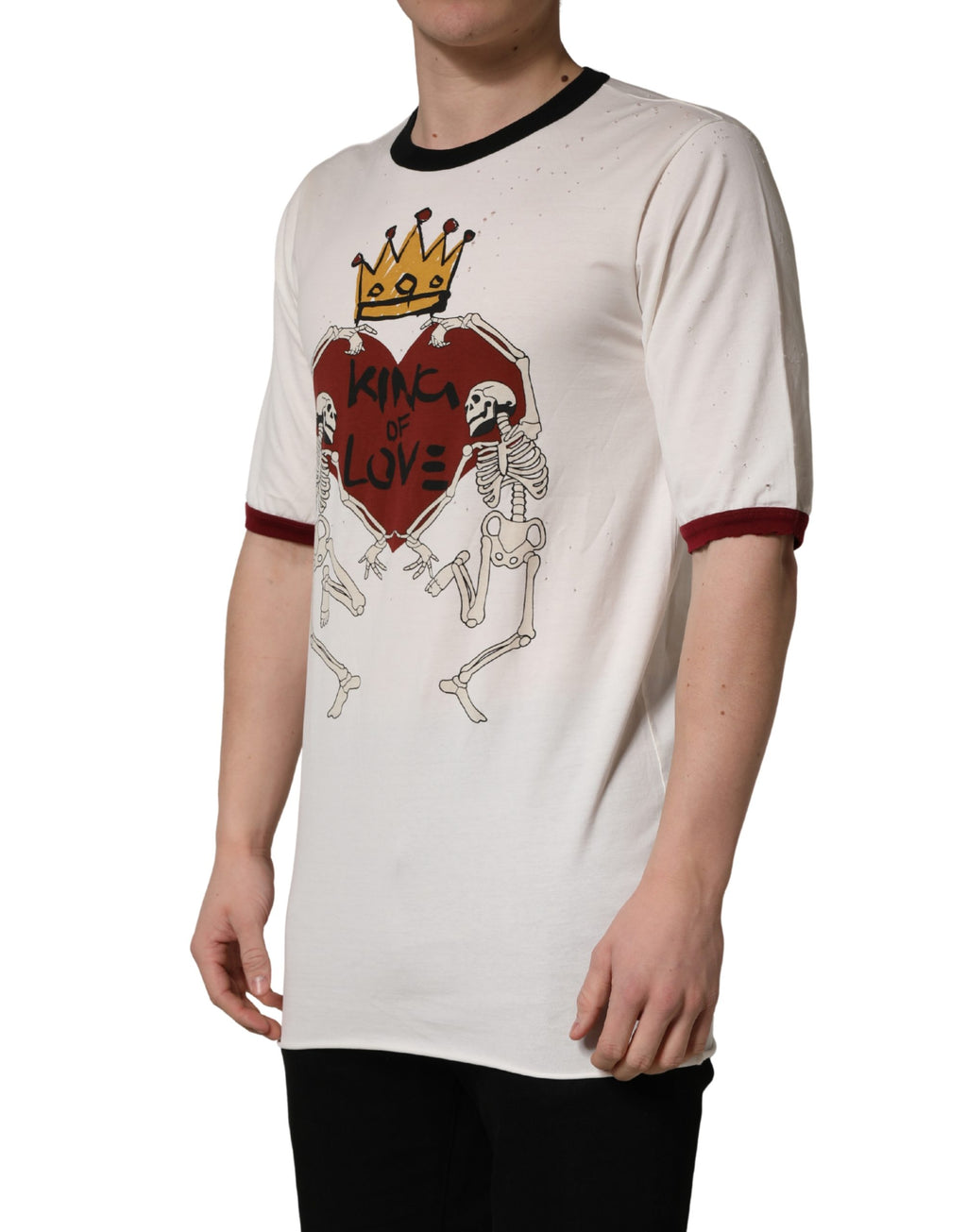 Dolce & Gabbana White Short-Sleeve Shirt for Men detail view