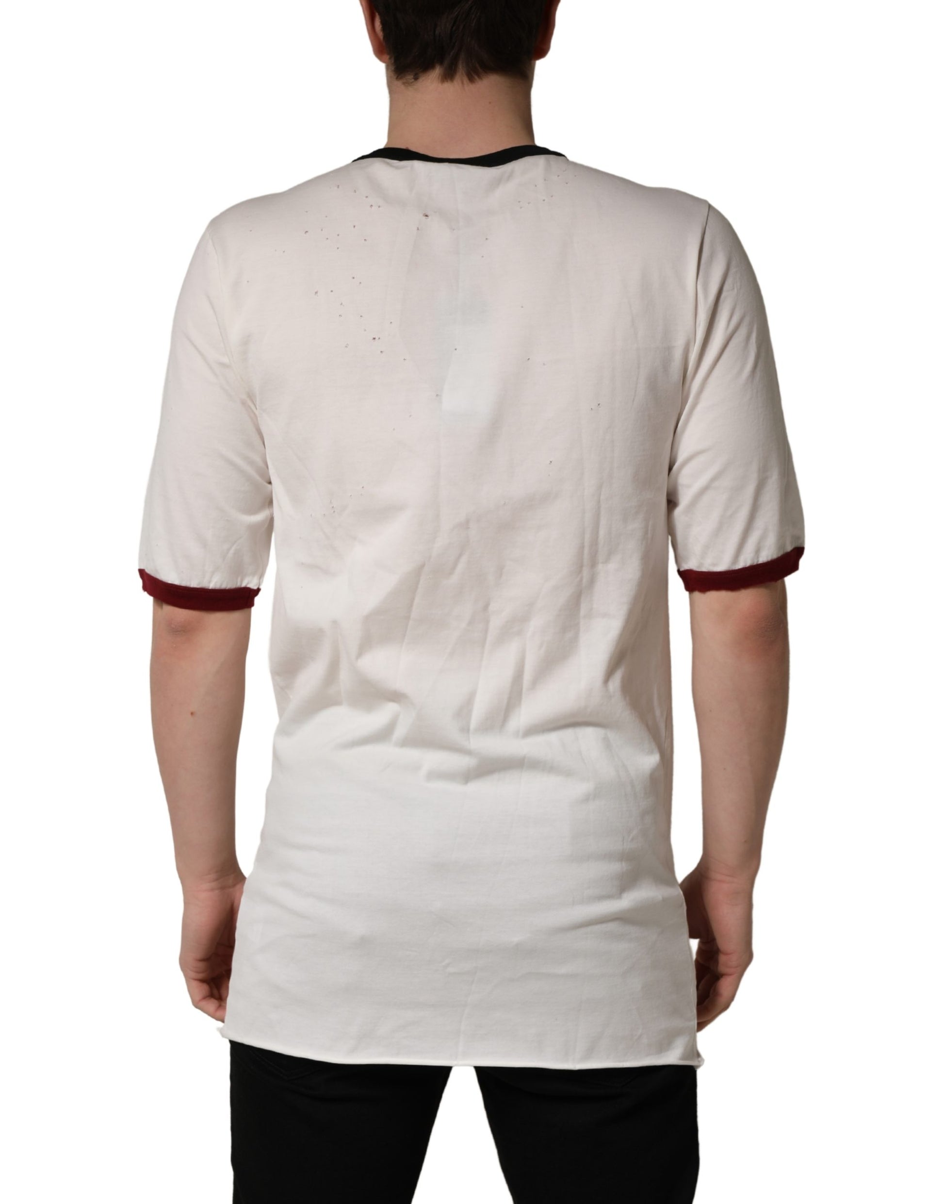 Dolce & Gabbana White Short-Sleeve Shirt for Men side view