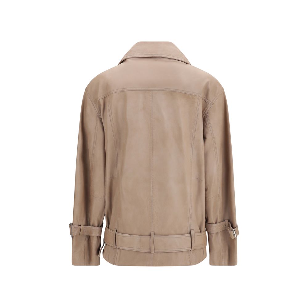 PINKO Beige Leather Jackets for Women alternate view