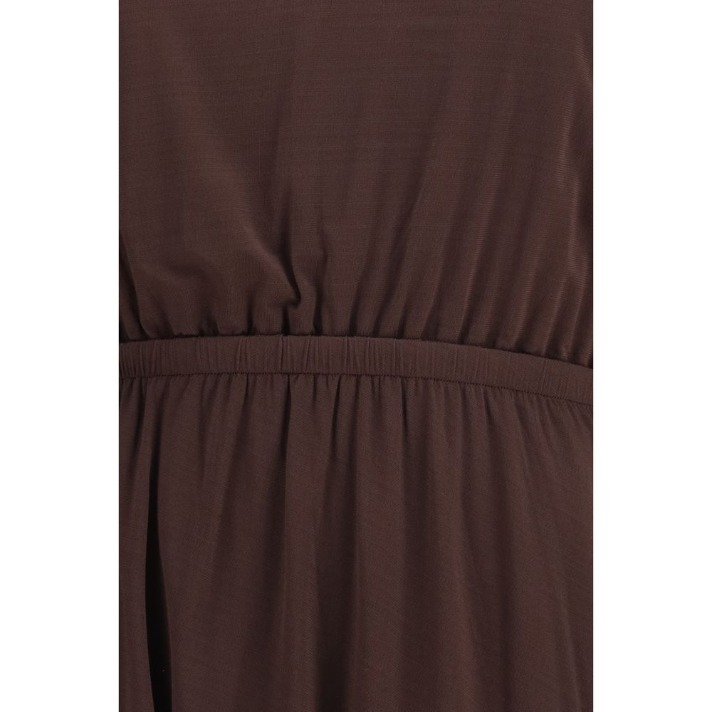 Robe décontractée Lemaire en viscose marron