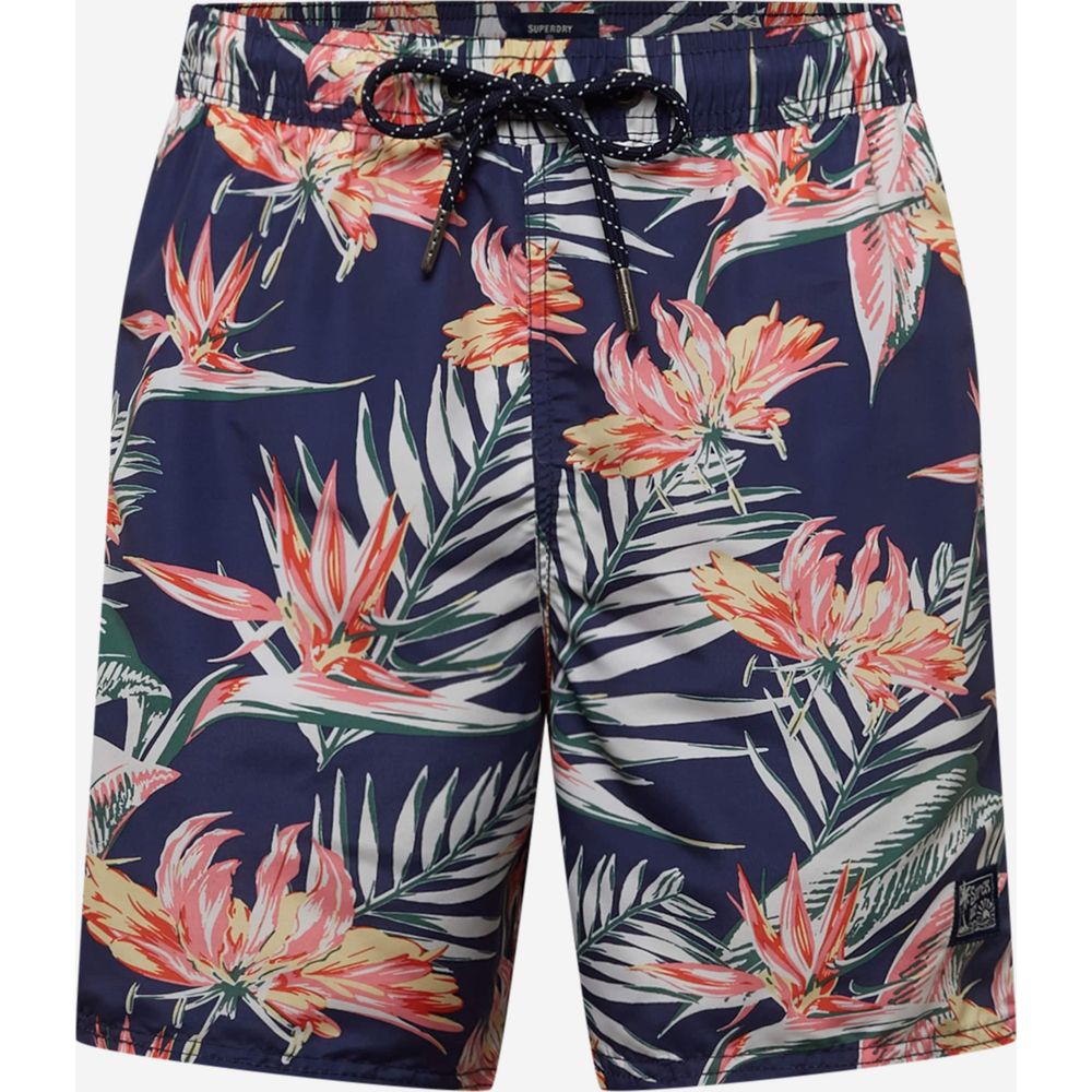 Short de bain Superdry en polyester bleu