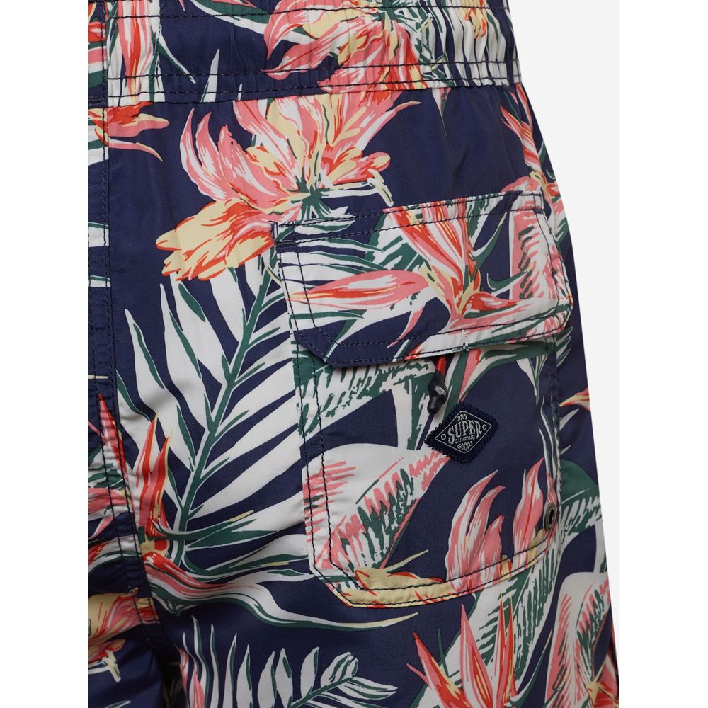 Short de bain Superdry en polyester bleu