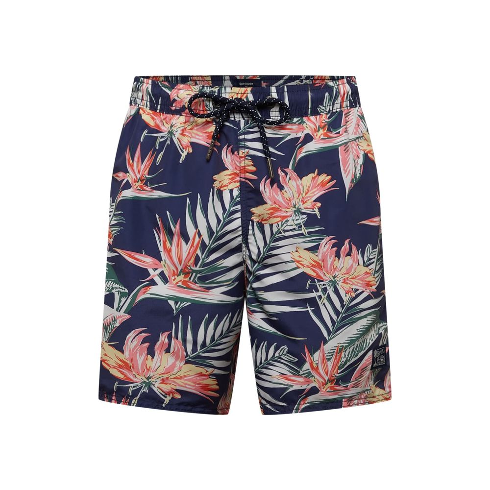 Short de bain Superdry en polyester bleu