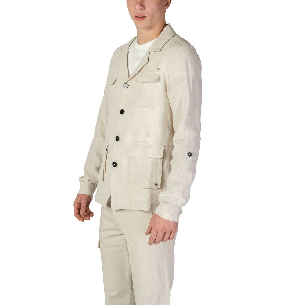 In My Hood Beige Blazer for Men side view