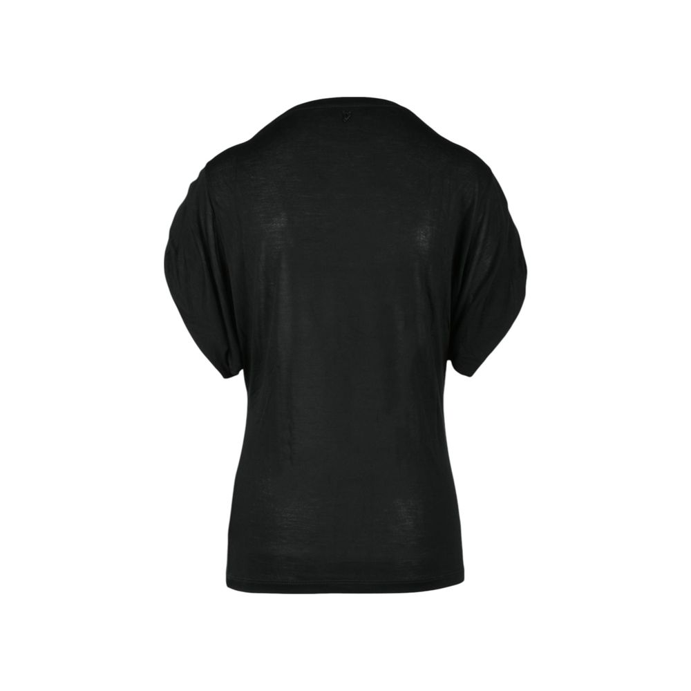 T-shirt noir en viscose Dondup
