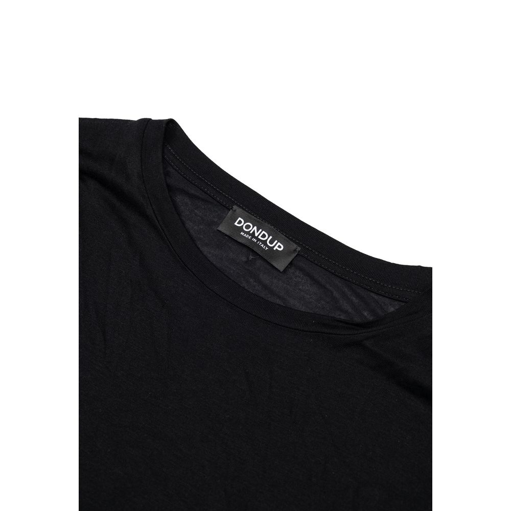 T-shirt noir en viscose Dondup