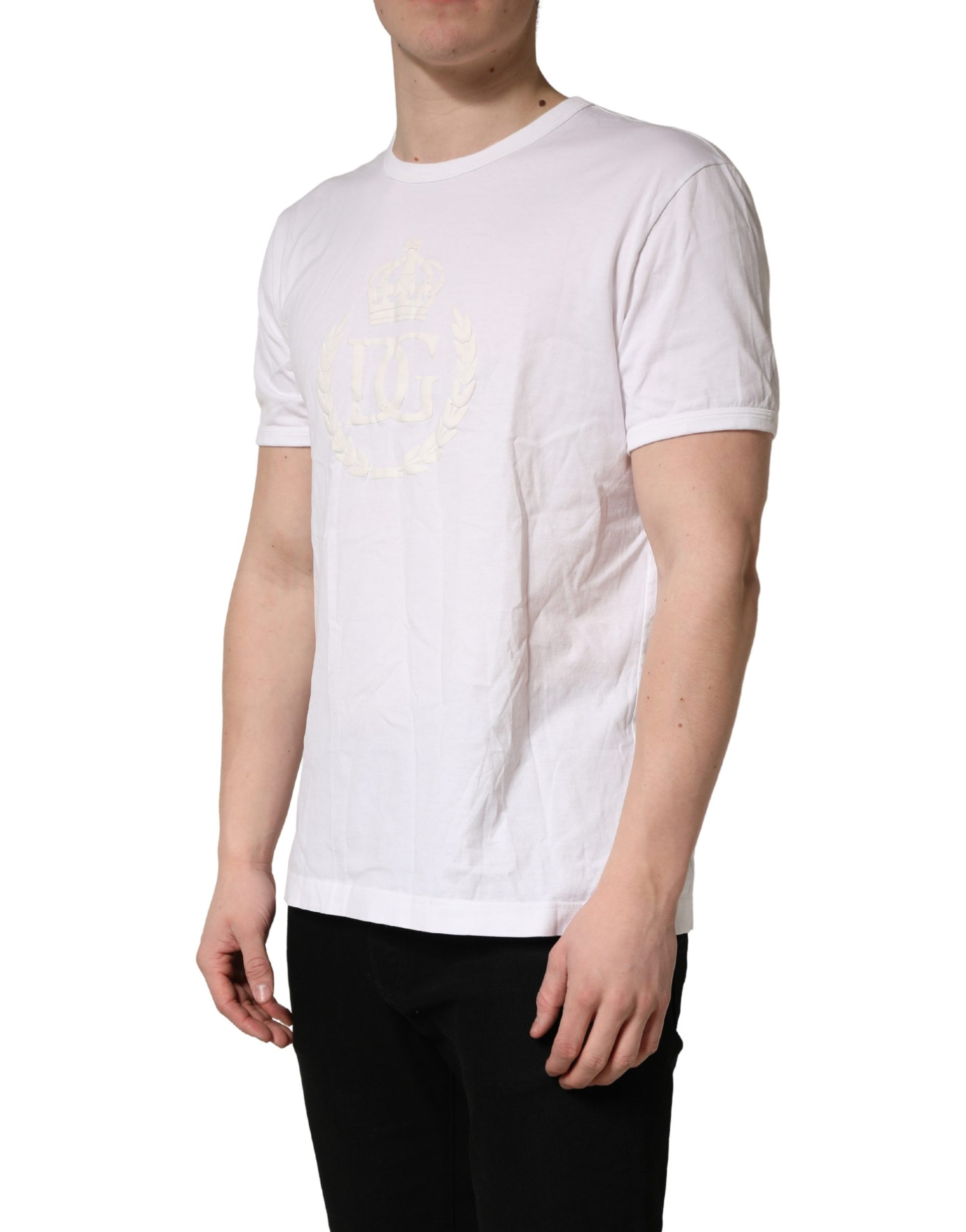 Dolce & Gabbana White Short-Sleeve Shirt for Men detail view