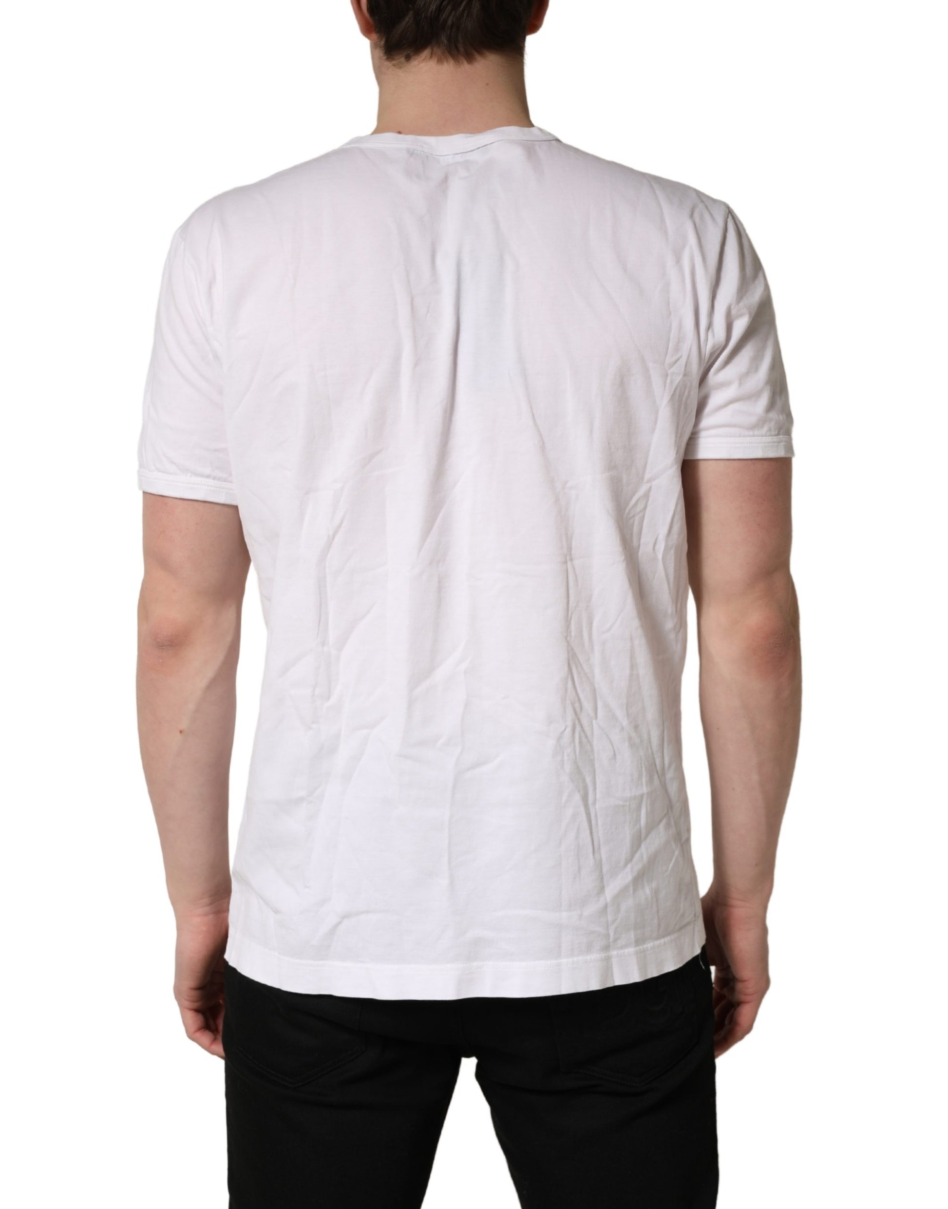 Dolce & Gabbana White Short-Sleeve Shirt for Men side view