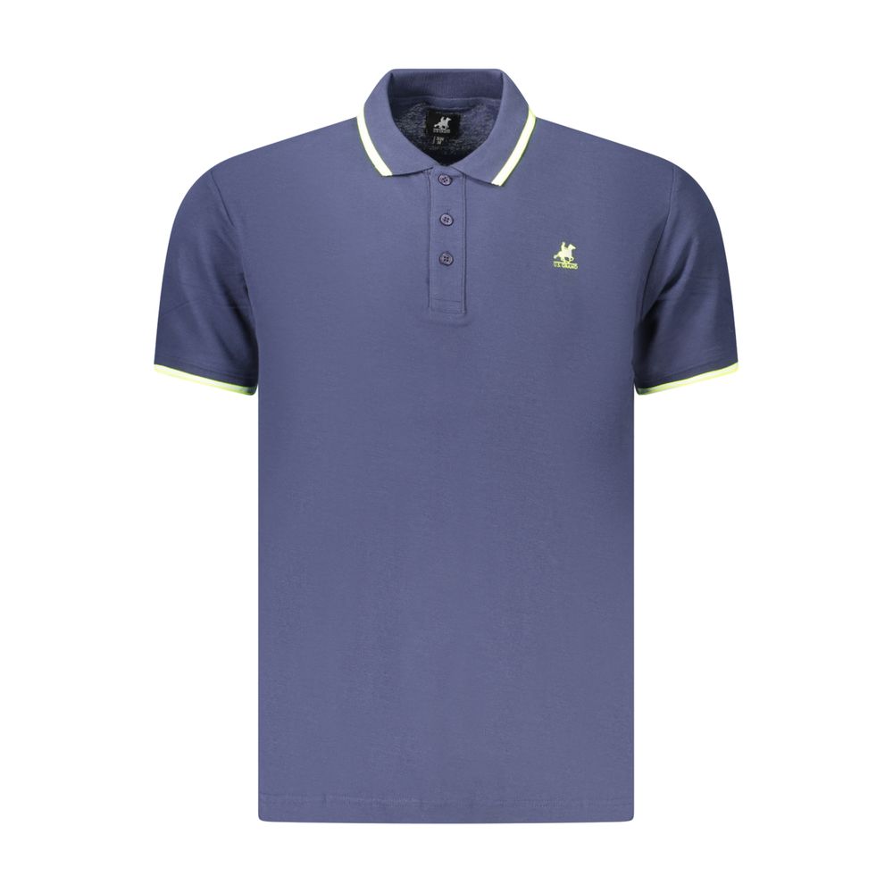 Polo en coton bleu marine U.S. pour homme