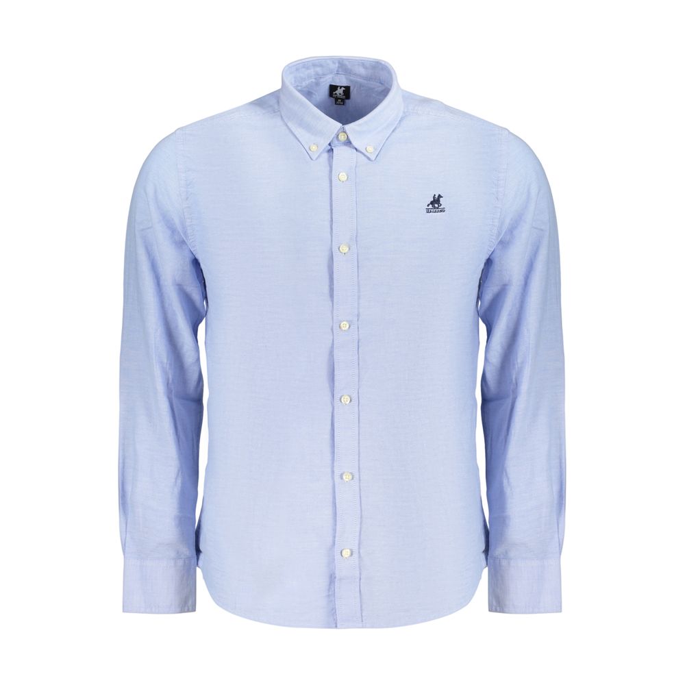 Chemise américaine en coton Azzurro pour homme