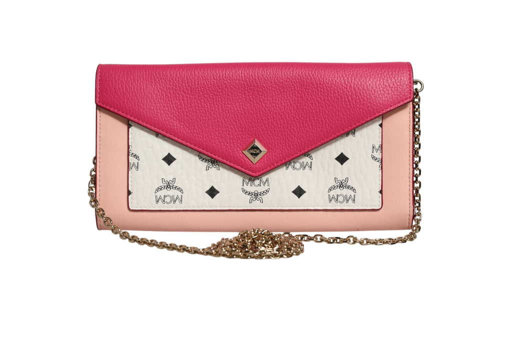 MCM Colorblock Visetos Love Letter Crossbody Wallet