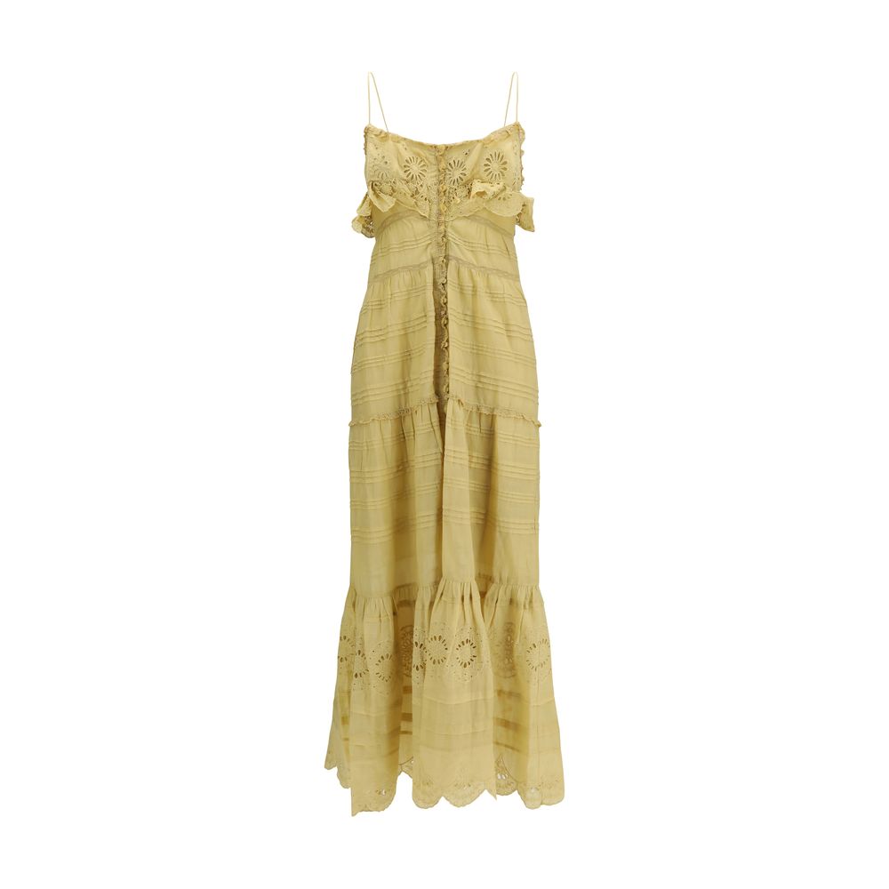 Robe décontractée Marant Etoile en coton beige