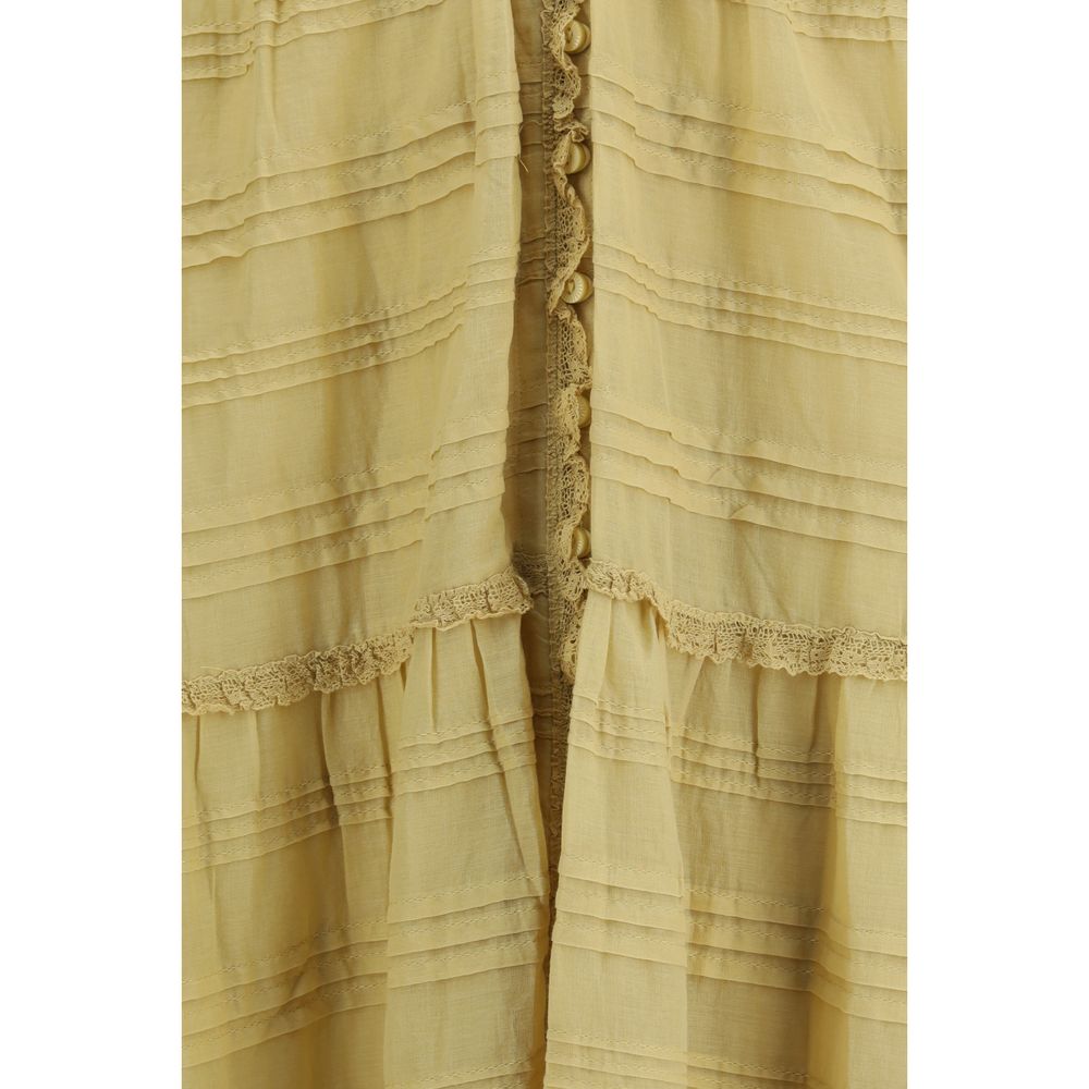 Robe décontractée Marant Etoile en coton beige