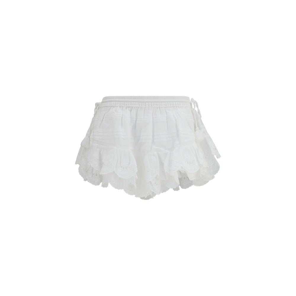 Marant Etoile White Cotton Bermuda Shorts