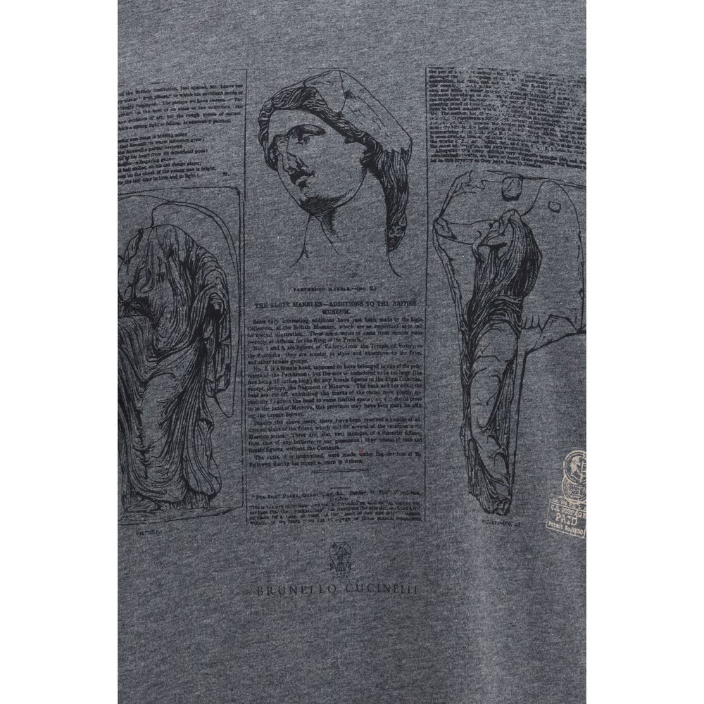 T-shirt Brunello Cucinelli en coton gris