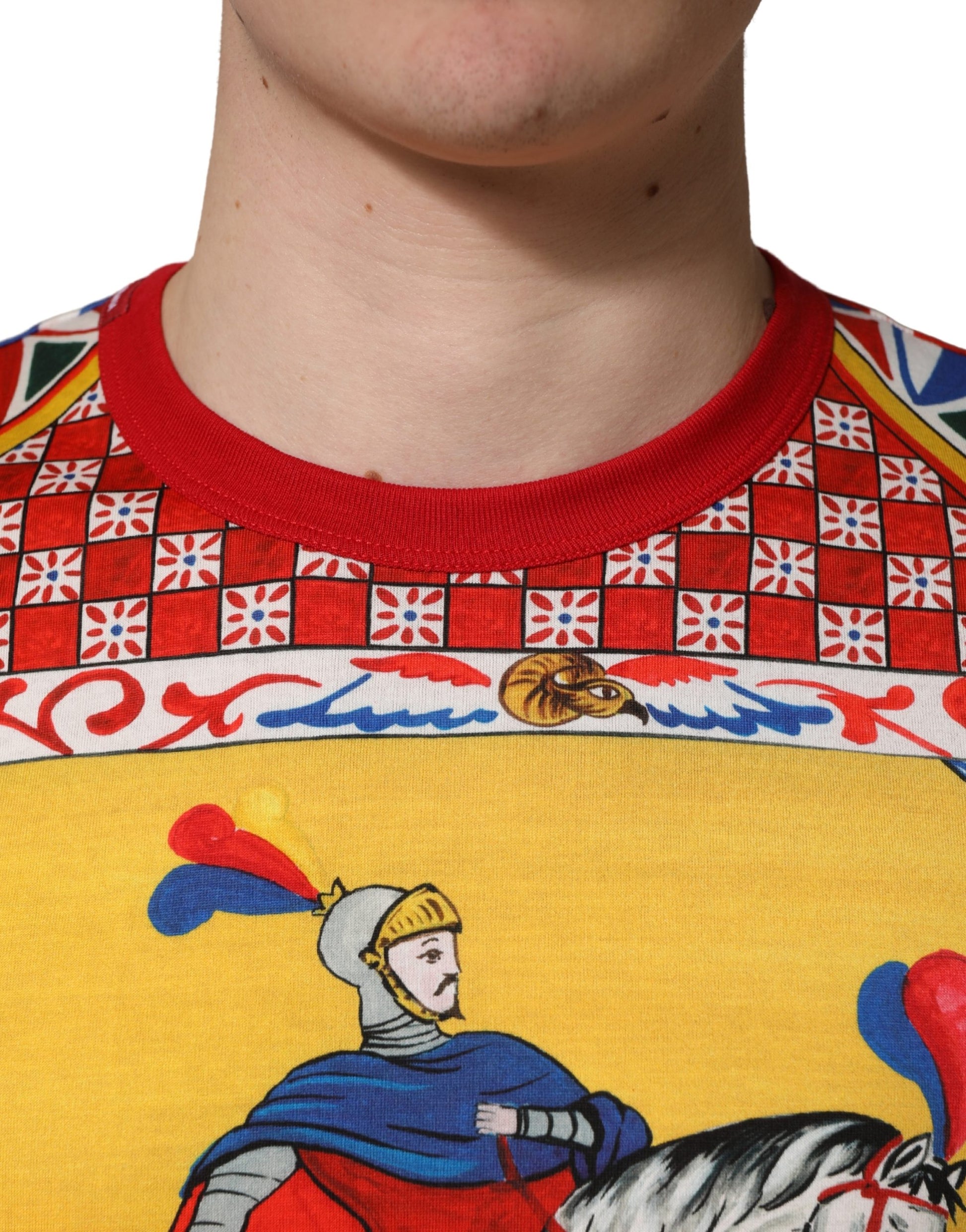 T-shirt à col rond imprimé Carretto multicolore Dolce & Gabbana
