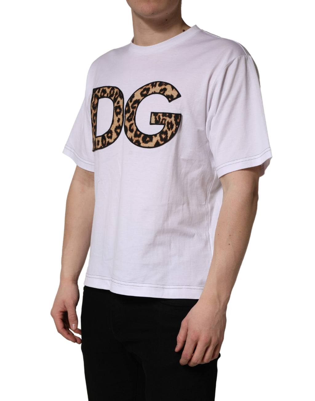 Dolce & Gabbana White Short-Sleeve Shirt for Men detail view