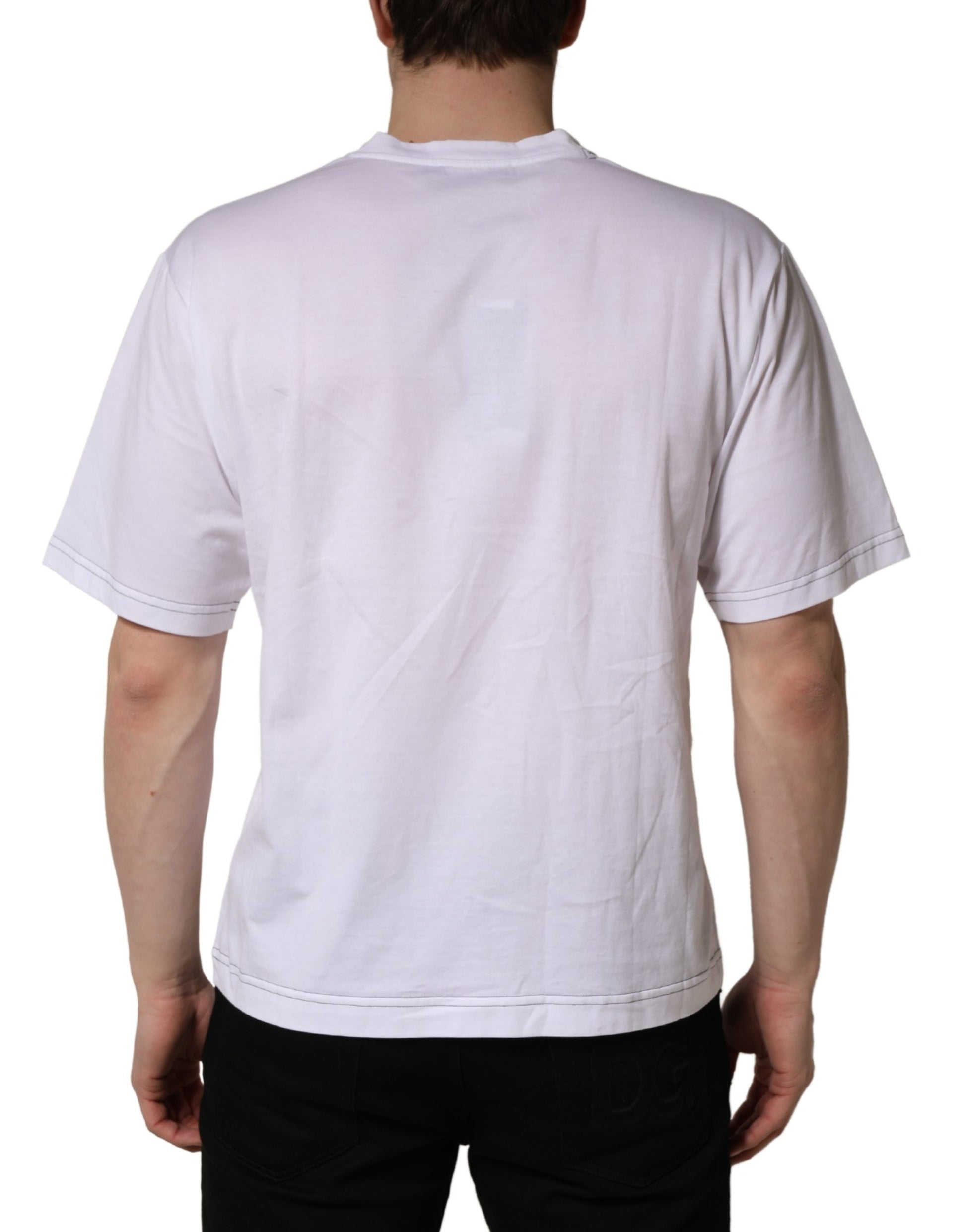 Dolce & Gabbana White Short-Sleeve Shirt for Men side view