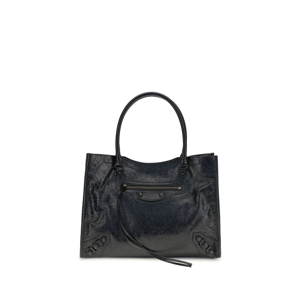 Balenciaga Schultertasche aus schwarzem Lammleder Ovis Aries