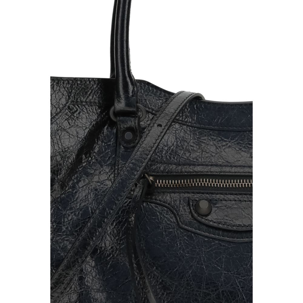 Balenciaga Schultertasche aus schwarzem Lammleder Ovis Aries