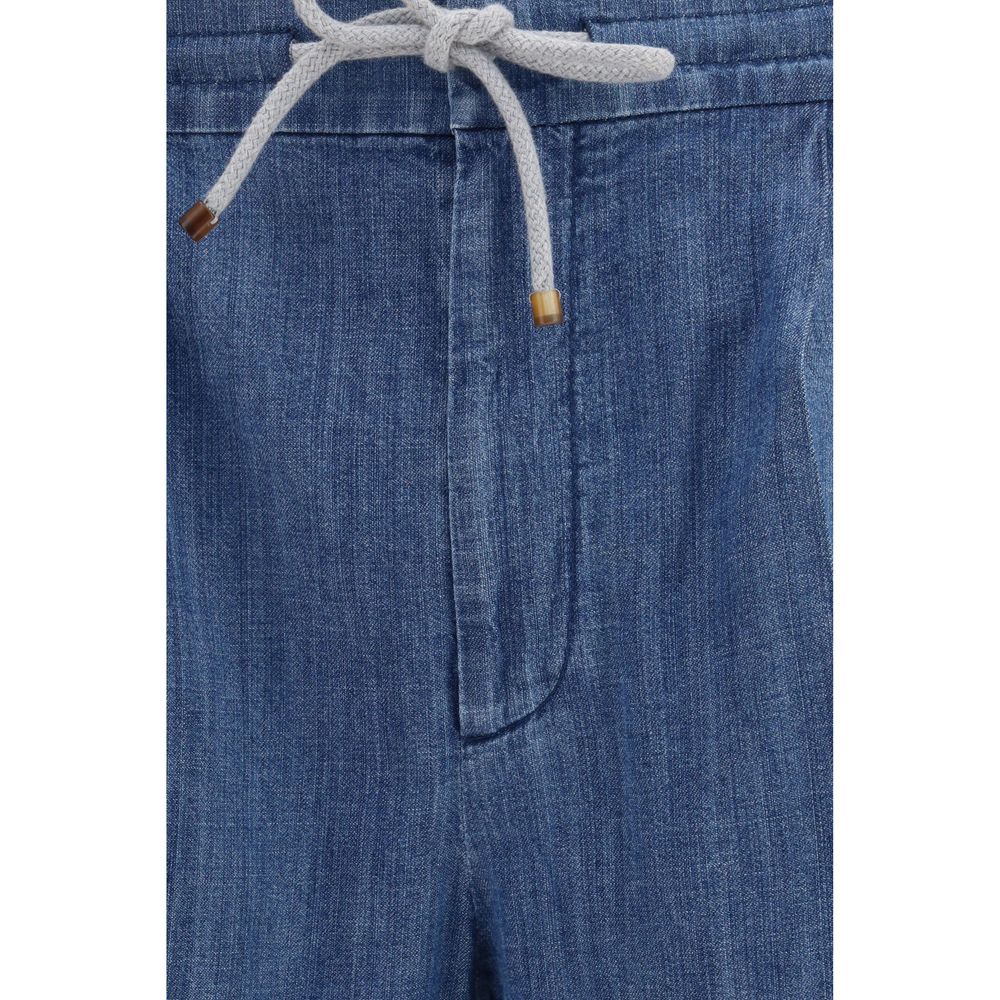 Brunello Cucinelli Blue Casual Pants for Men detail view