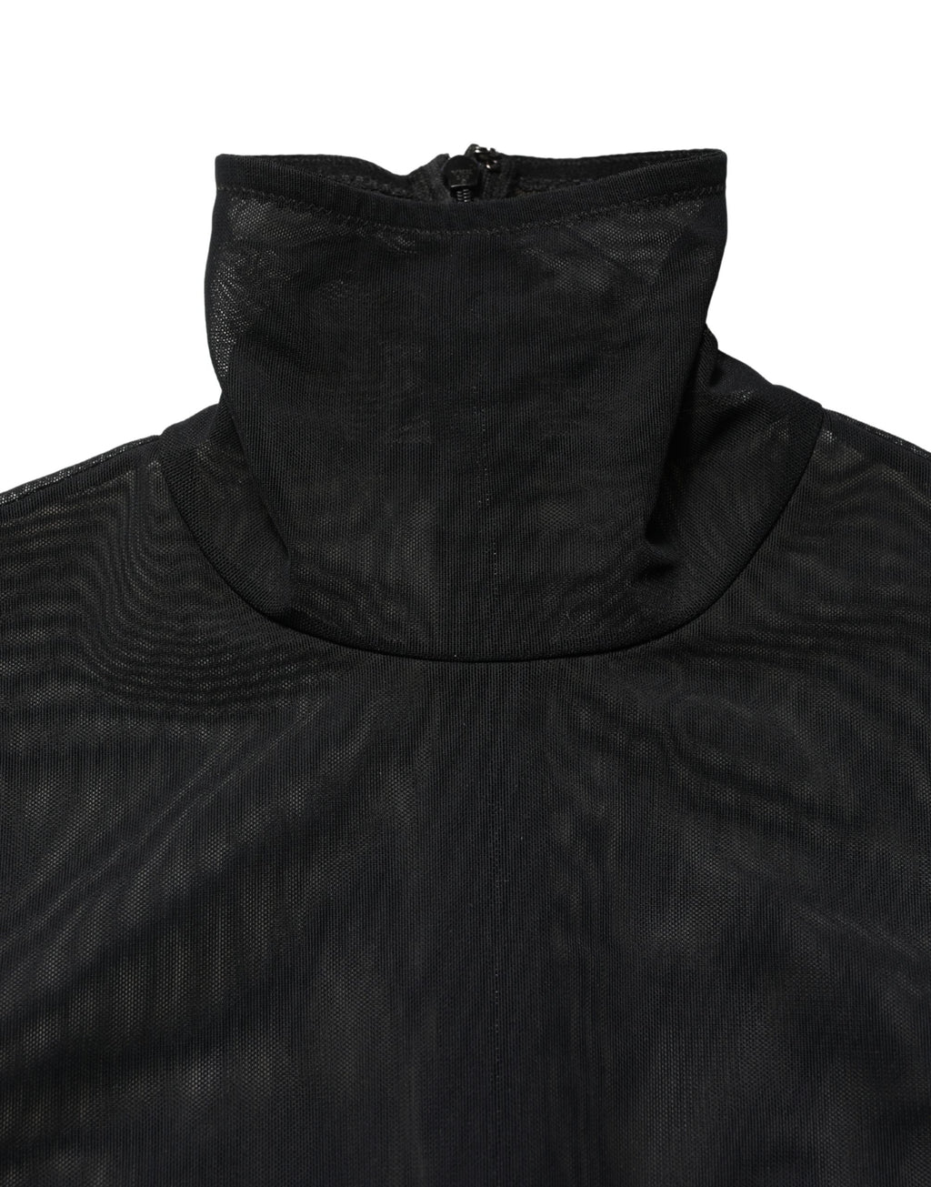 Robe-combinaison Dolce & Gabbana en nylon noir transparent à col roulé