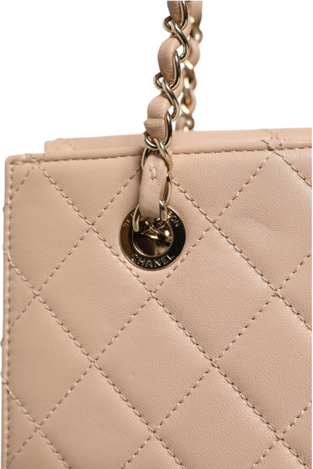 Chanel Beige Shoulder Bag for Women side view