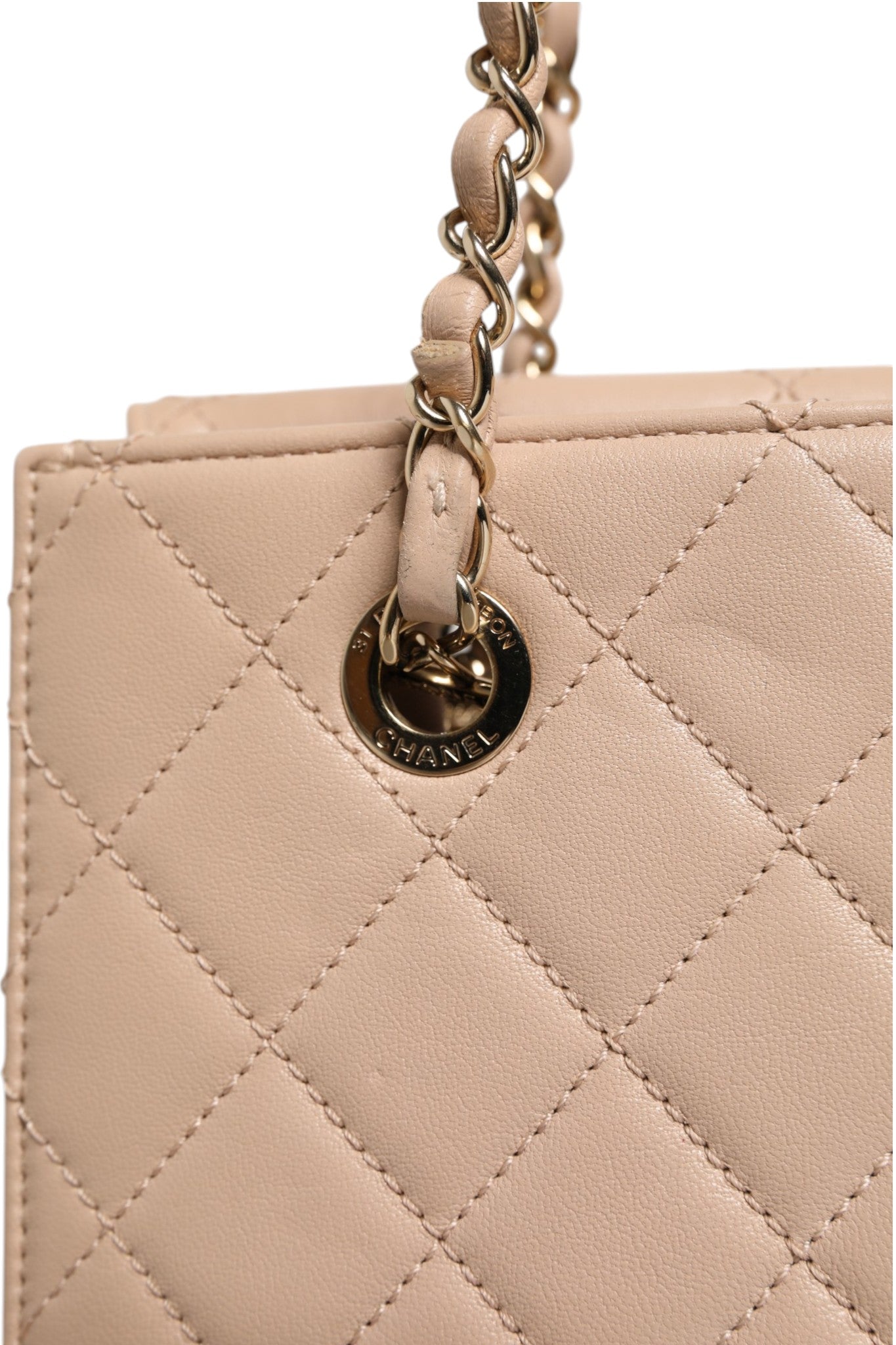 Chanel Beige Shoulder Bag for Women side view