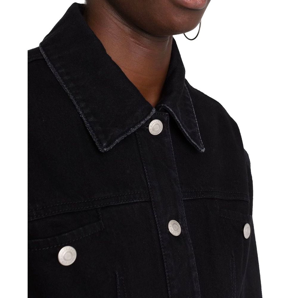 Alexander McQueen Black Denim Jackets for Women side view