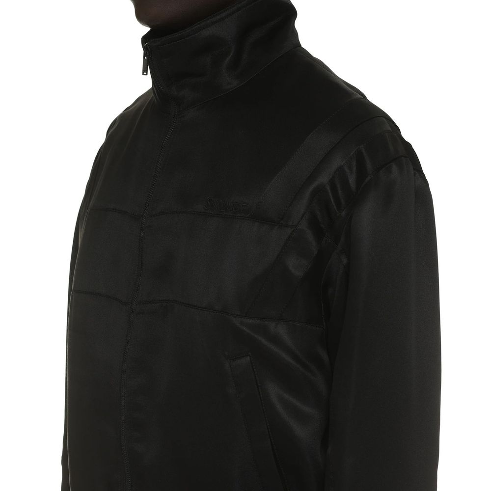 Saint Laurent Black Bomber for Men side view
