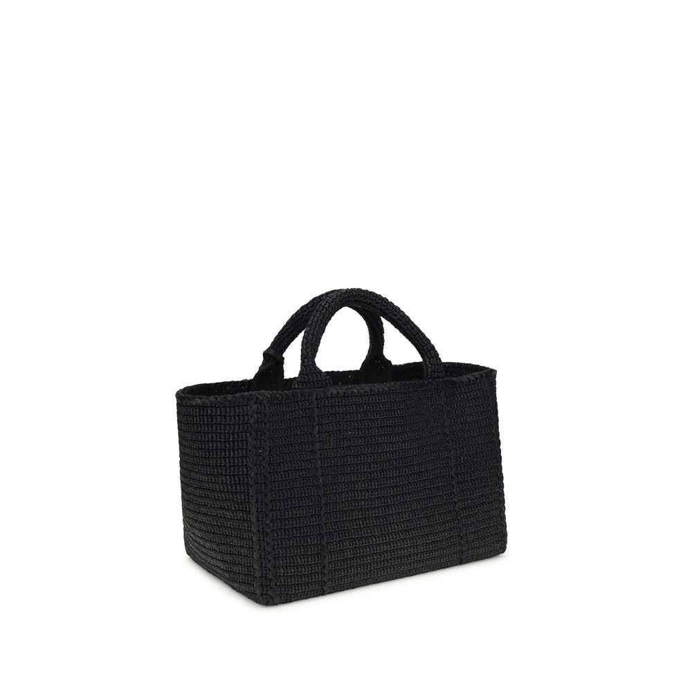Sac à bandoulière Prada en viscose noire