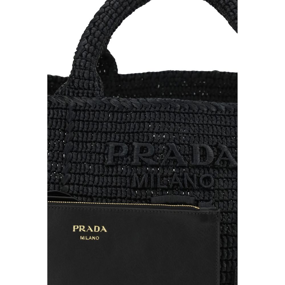 Sac à bandoulière Prada en viscose noire