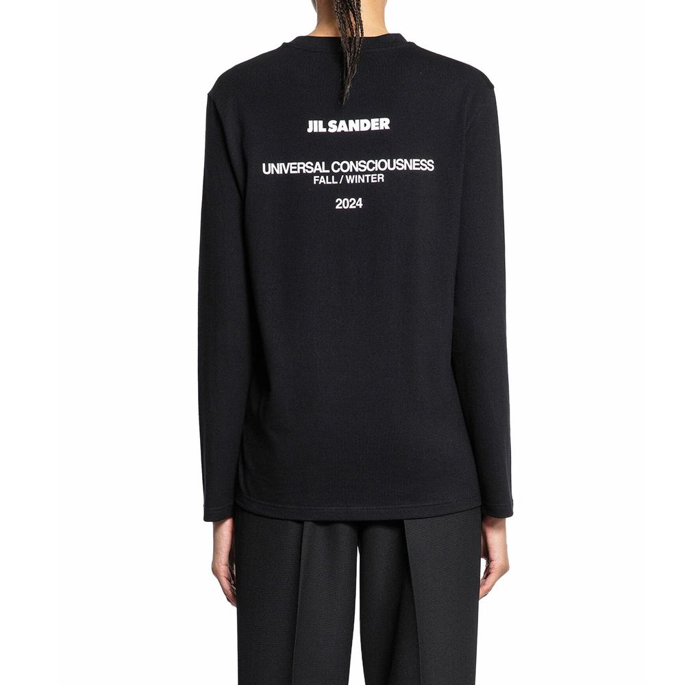 Jil Sander Black Long Sleeve T-Shirt for Women detail view